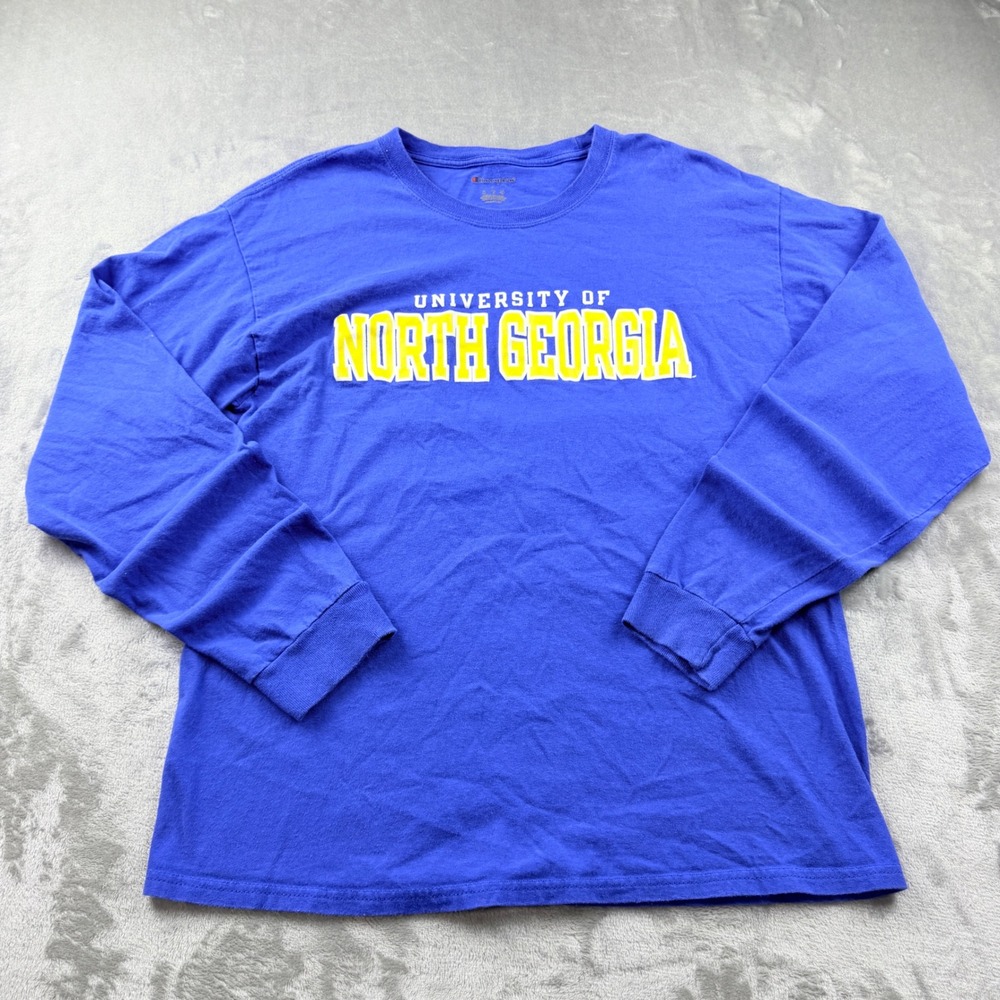 Champion University of North Georgia Men's Large Long Sleeve T-Shirt Blue